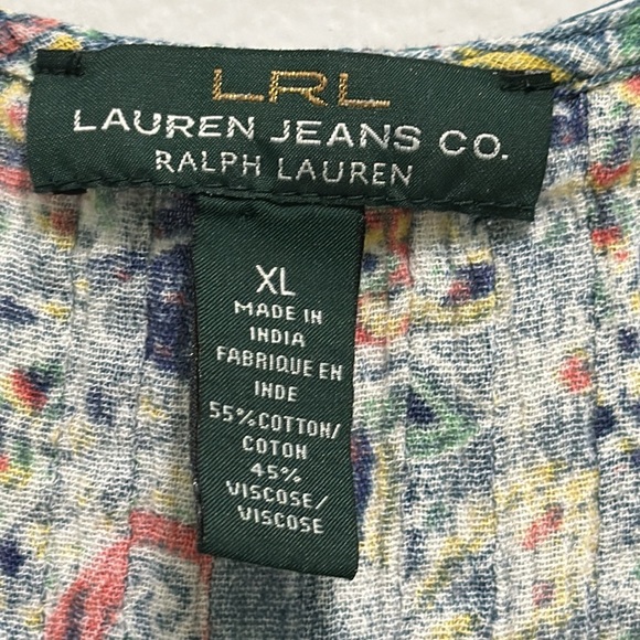 LRL Lauren Jeans Co. Sz XL top - Picture 3 of 9